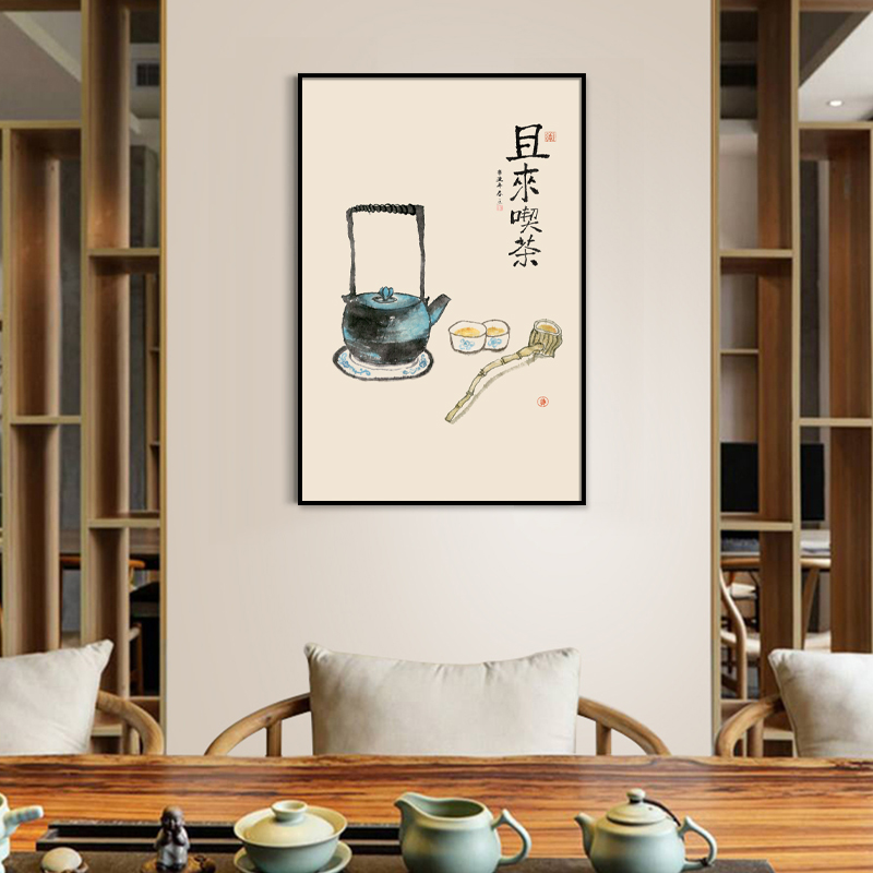 茶馆墙面挂饰图片（茶馆墙画）